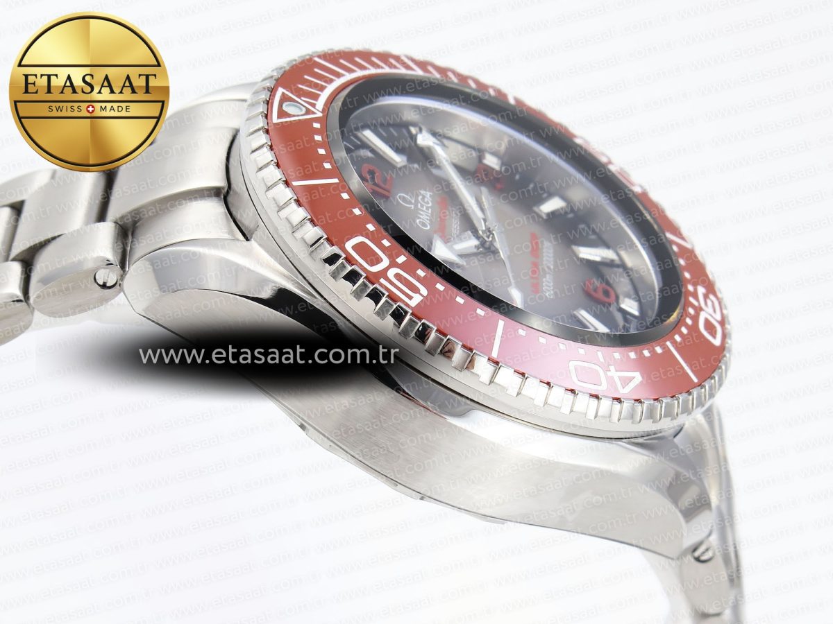 Omega SEAMASTER PLANET OCEAN 6000M GRAY DIAL ORANGE BEZEL ON RUBBER A2824 - Görsel 7