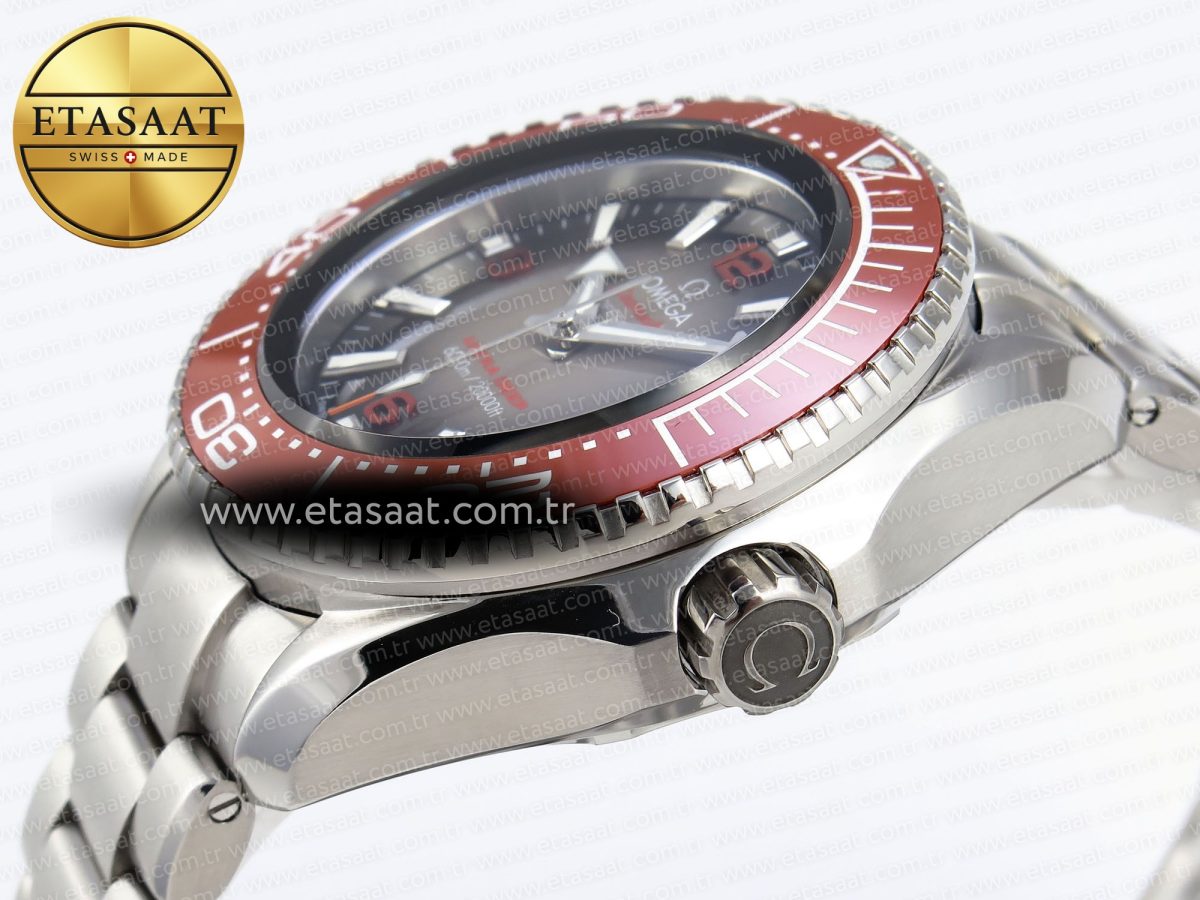 Omega SEAMASTER PLANET OCEAN 6000M GRAY DIAL ORANGE BEZEL ON RUBBER A2824 - Görsel 9