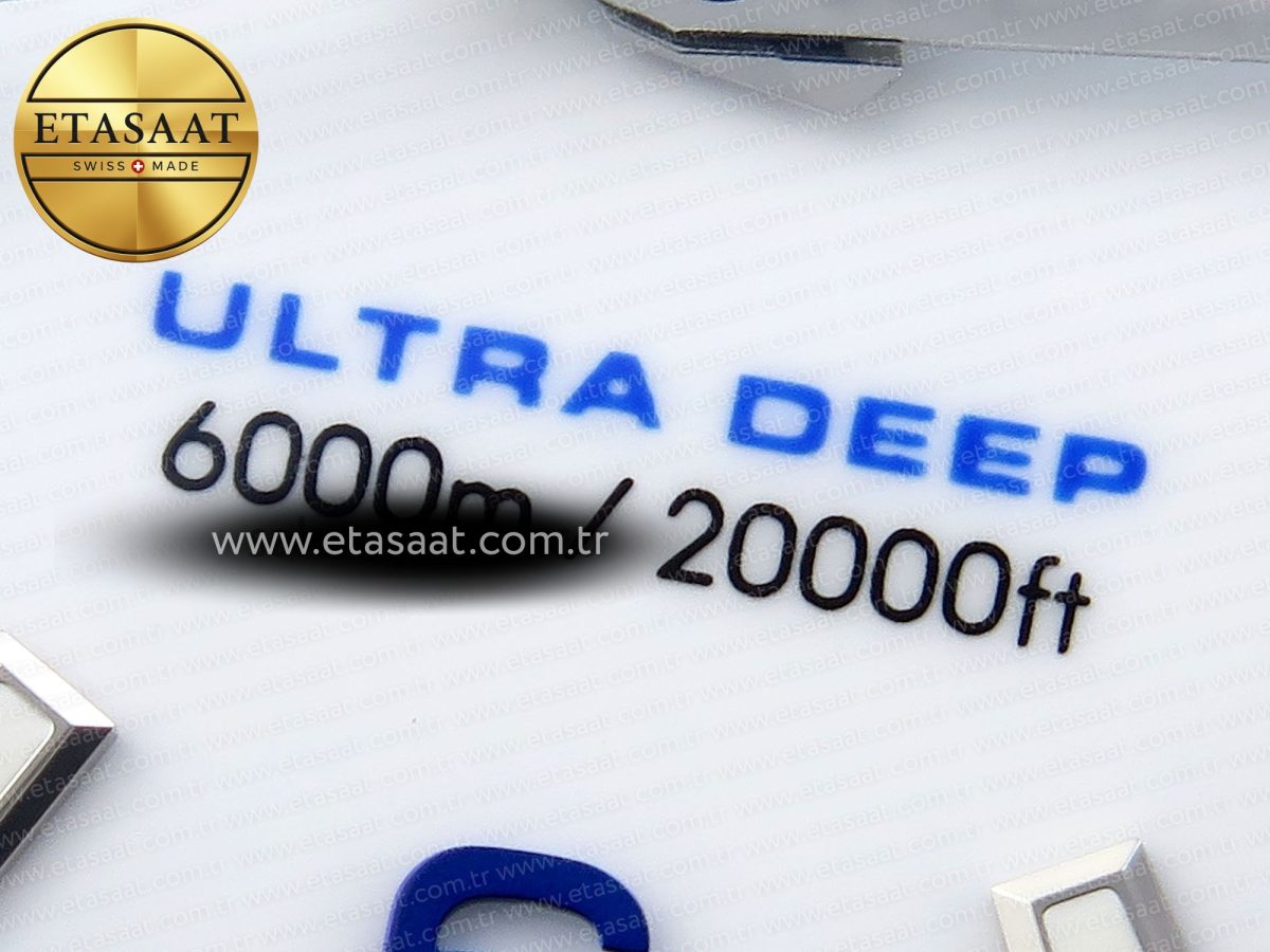 Omega SEAMASTER PLANET OCEAN 6000M WHITE DIAL BLUE BEZEL ON RUBBER A2824 - Görsel 11