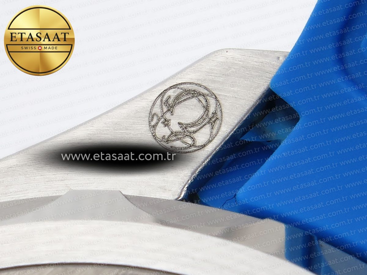 Omega SEAMASTER PLANET OCEAN 6000M WHITE DIAL BLUE BEZEL ON RUBBER A2824 - Görsel 22