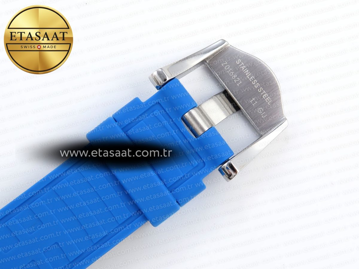 Omega SEAMASTER PLANET OCEAN 6000M WHITE DIAL BLUE BEZEL ON RUBBER A2824 - Görsel 27