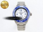 Omega SEAMASTER PLANET OCEAN 6000M WHITE DIAL BLUE BEZEL ON RUBBER A2824 - Görsel 3
