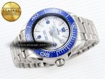 Omega SEAMASTER PLANET OCEAN 6000M WHITE DIAL BLUE BEZEL ON RUBBER A2824 - Görsel 7