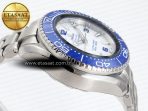 Omega SEAMASTER PLANET OCEAN 6000M WHITE DIAL BLUE BEZEL ON RUBBER A2824 - Görsel 9