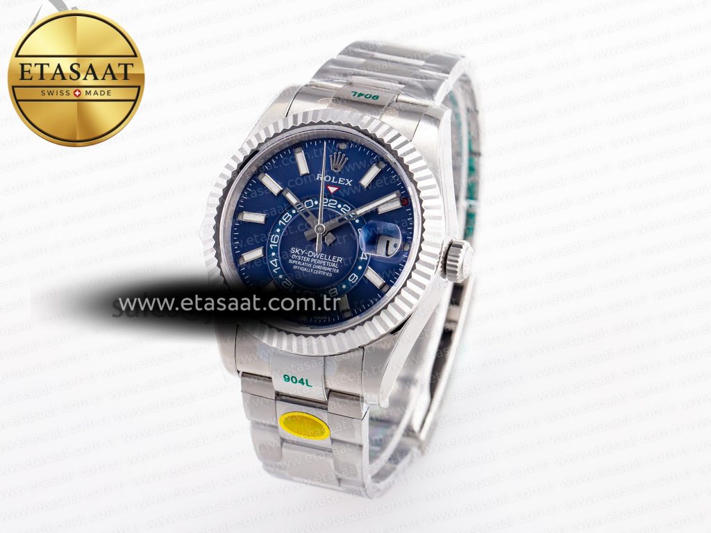 sky dweller 326934 904l ss zf 11 best edition blue dial on ss bracelet a28242