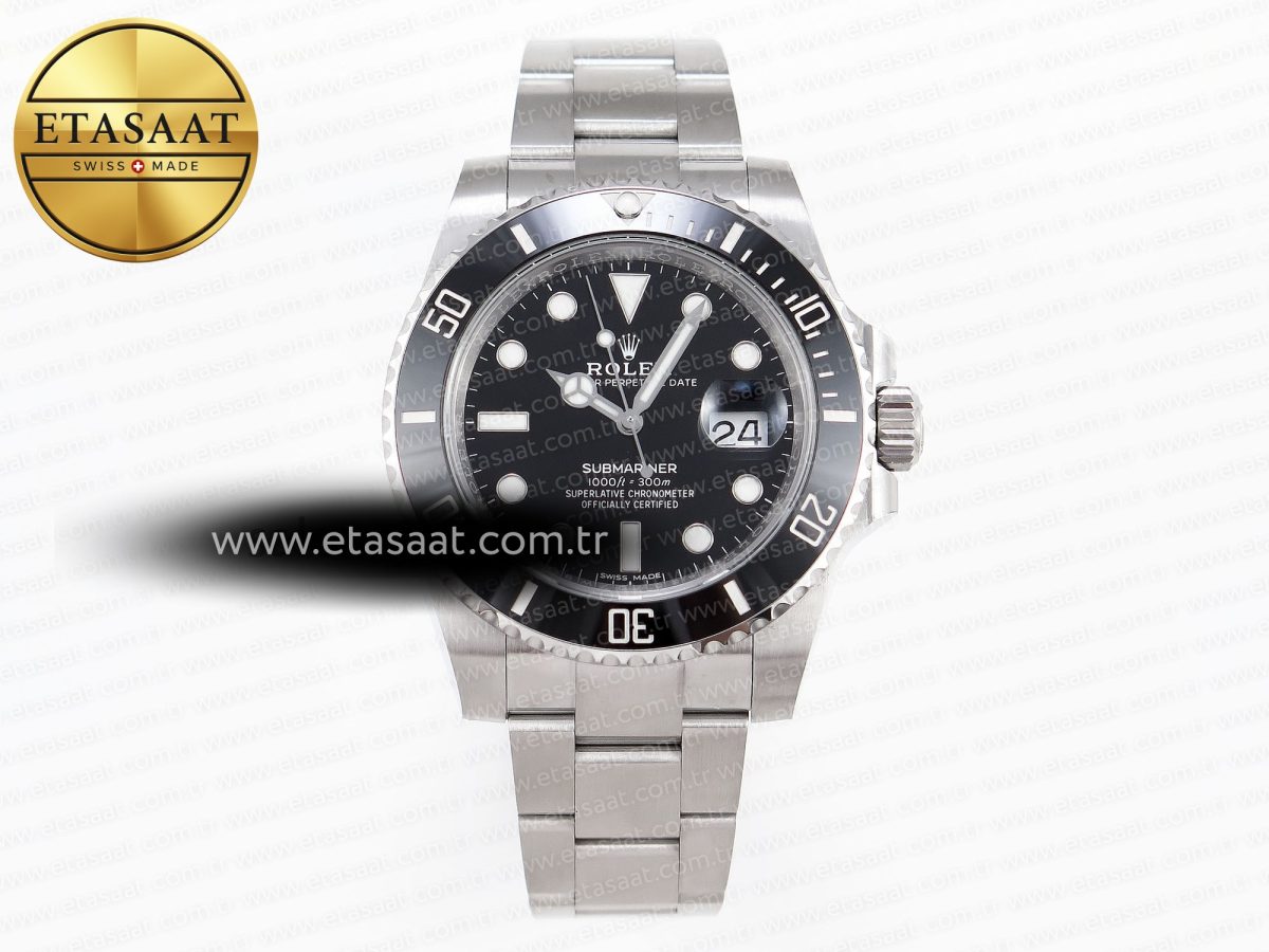 Rolex SUBMARINER 116610 LN BLACK CERAMIC 904L SS CASE AND BRACELET VS3135 - Görsel 3