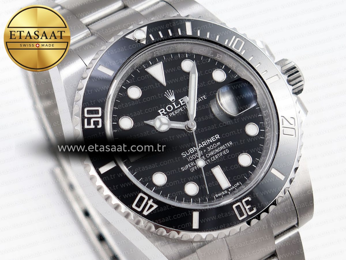 Rolex SUBMARINER 116610 LN BLACK CERAMIC 904L SS CASE AND BRACELET VS3135 - Görsel 4