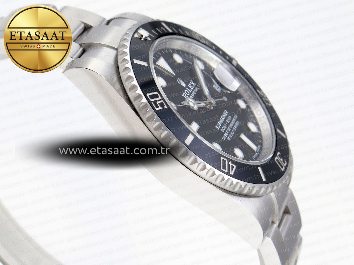 Rolex SUBMARINER 116610 LN BLACK CERAMIC 904L SS CASE AND BRACELET VS3135 - Görsel 7