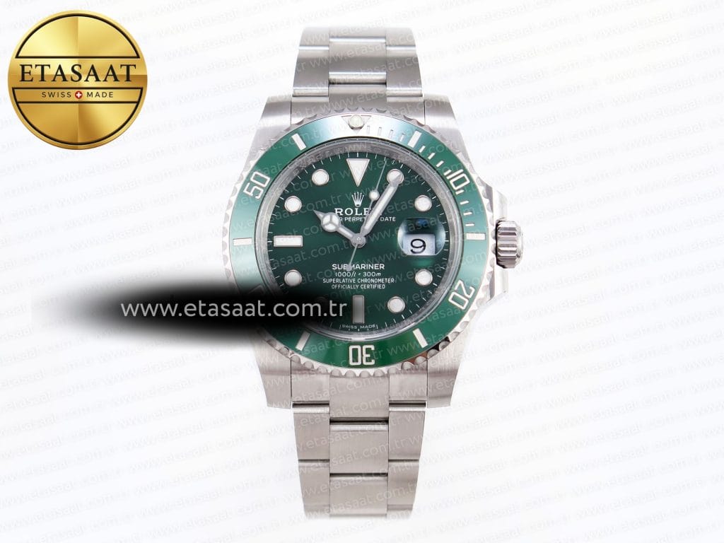 Rolex Submariner 116610 LV Yeşil Seramik VS3135 Eta Saat - Görsel 3 - 1:1 Süper Klon Saat