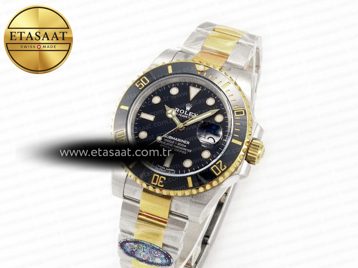 Rolex Submariner 11661 Black Ceramic Clean Best Edition 904L SS Case and Bracelet VS3135 - Görsel 1