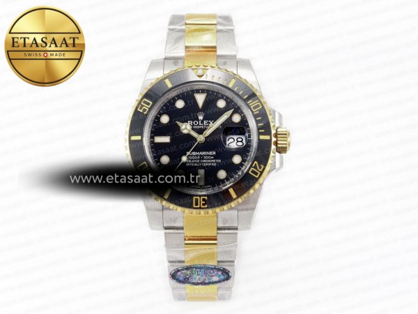 Rolex Submariner 11661 Siyah Seramik Clean VS3135 Eta Saat - 1:1 Süper Klon Replika Saat