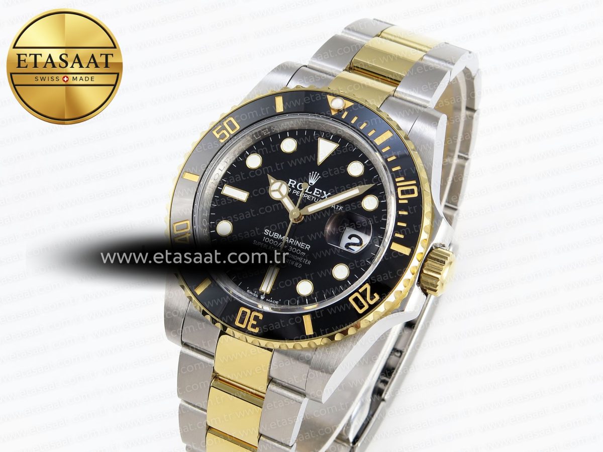 Rolex Submariner 41mm 126613 SS/YG Black Ceramic 904L Steel VR3235 - Görsel 1