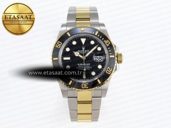 Rolex Submariner 41mm 126613 Çelik/Altın Siyah VR3235 Eta Saat - 1:1 Süper Klon Replika Saat