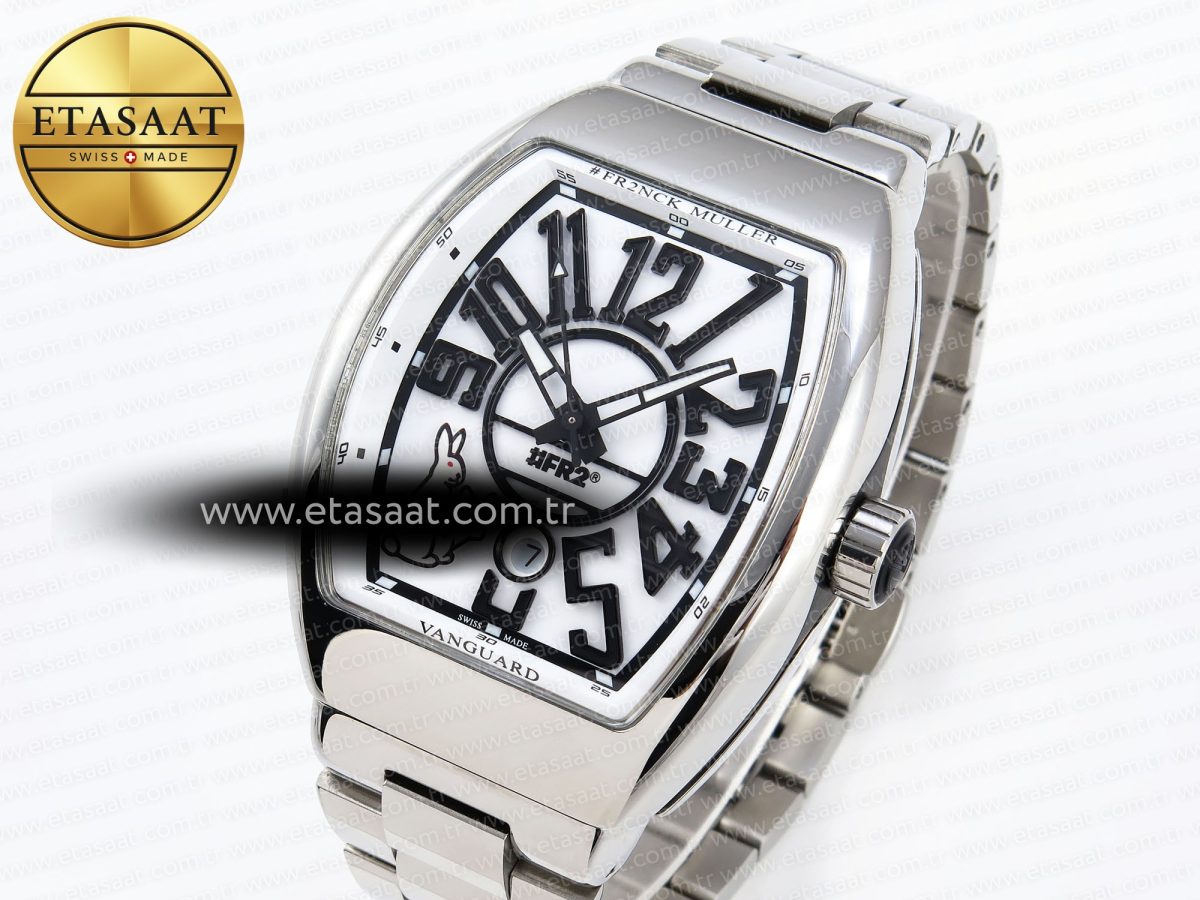 Franck Muller Vanguard SS ABF White Dial on SS A2824 - Görsel 1
