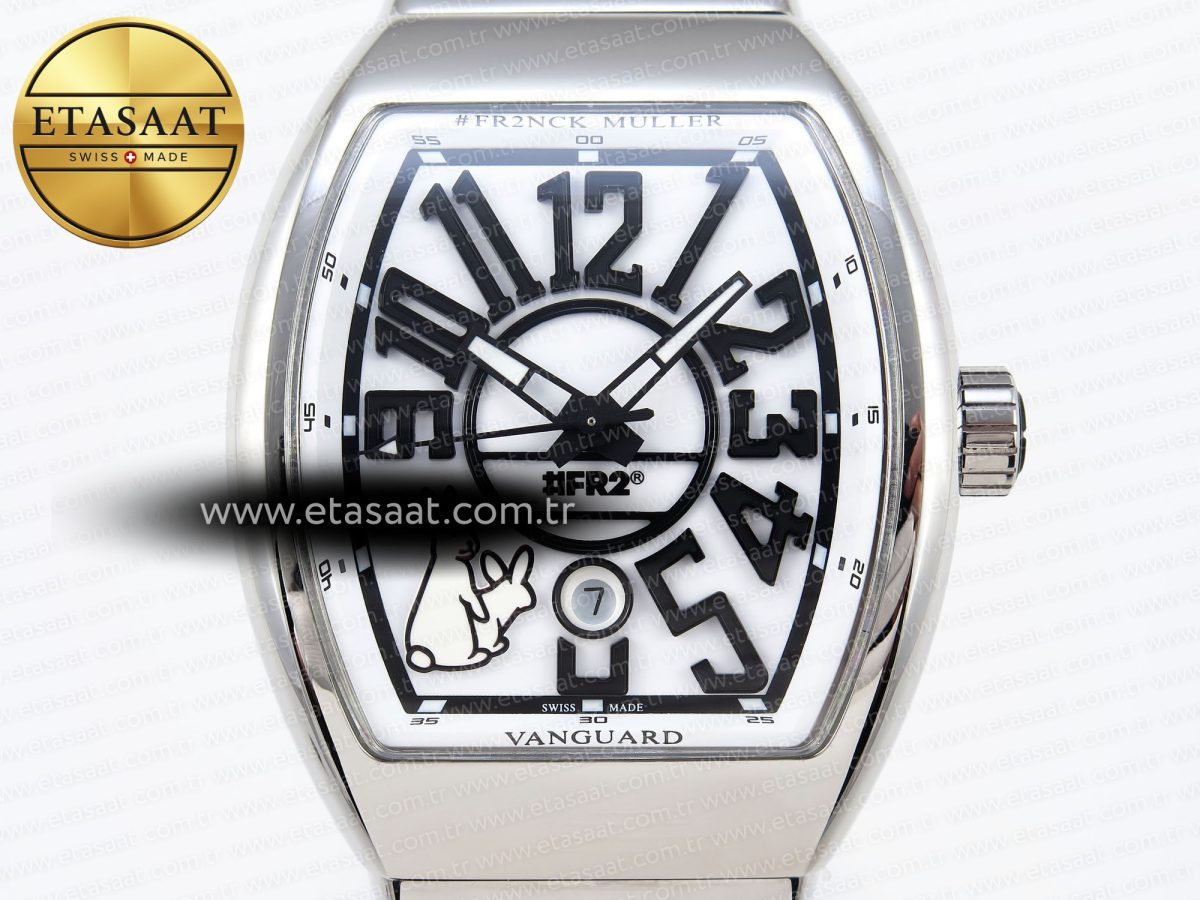 Franck Muller Vanguard SS ABF White Dial on SS A2824 - Görsel 4