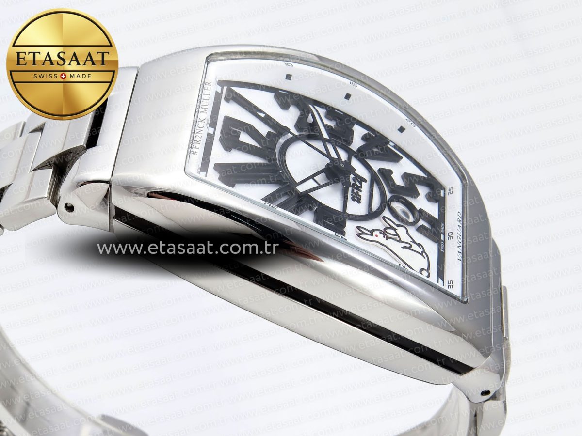 Franck Muller Vanguard SS ABF White Dial on SS A2824 - Görsel 9