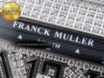 Franck Muller Vanguard SS Black Full Diamond Blue Dial on Diamonds A2824 - Görsel 10
