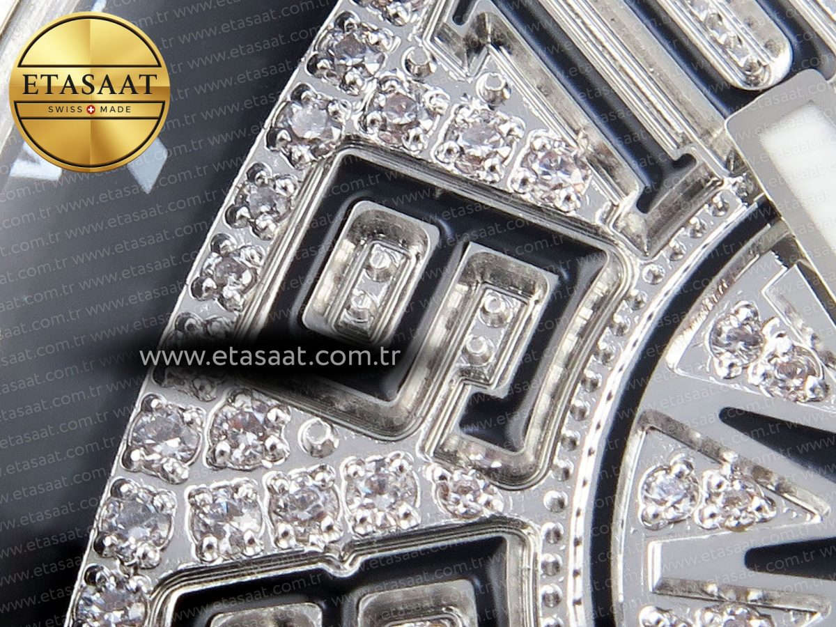 Franck Muller Vanguard SS Black Full Diamond Blue Dial on Diamonds A2824 - Görsel 11