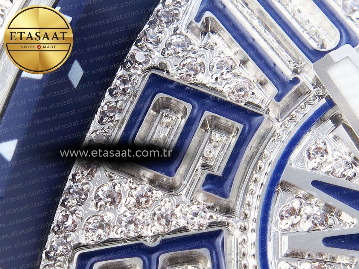 Franck Muller Vanguard SS Full Diamond Blue Dial on Diamonds A2824 - Görsel 11