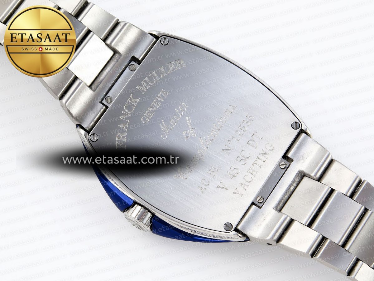 Franck Muller Vanguard SS Full Diamond Blue Dial on Diamonds A2824 - Görsel 17
