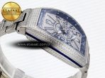 Franck Muller Vanguard SS Full Diamond Blue Dial on Diamonds A2824 - Görsel 9