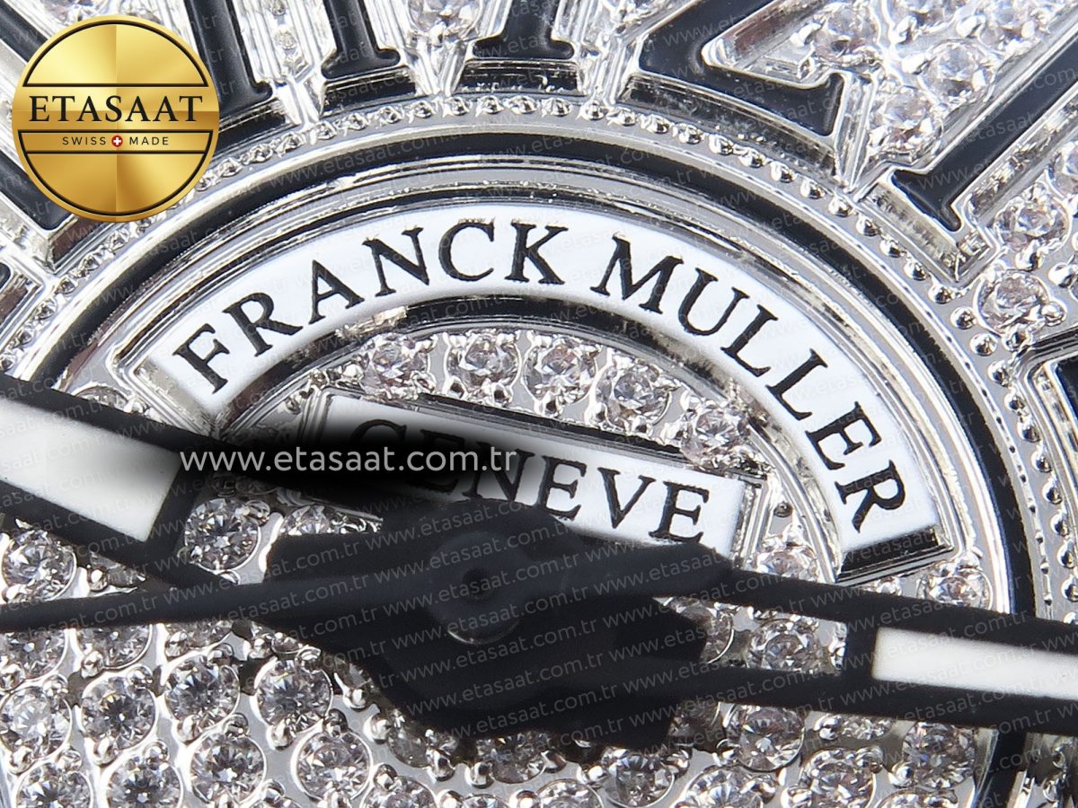Franck Muller Vanguard SS Full Diamond Black Dial on Diamonds A2824 - Görsel 10
