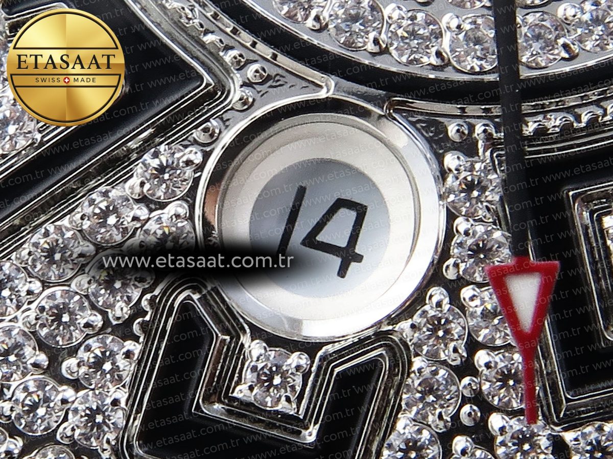 Franck Muller Vanguard SS Full Diamond Black Dial on Diamonds A2824 - Görsel 11