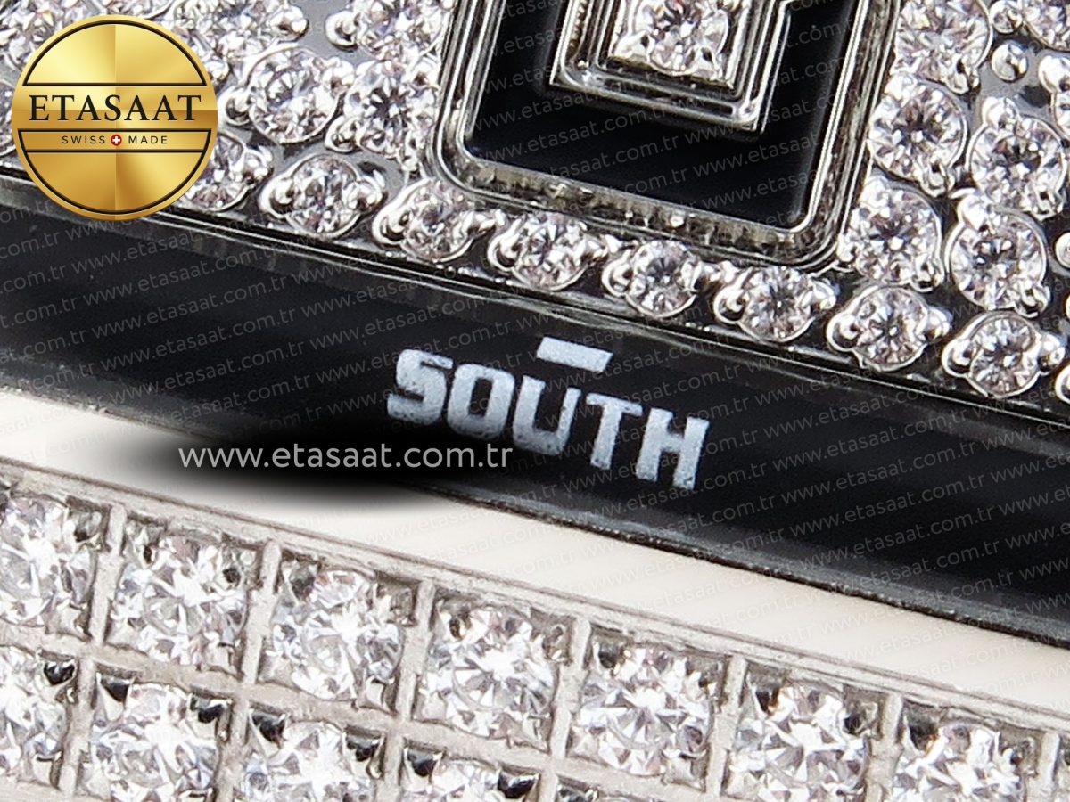 Franck Muller Vanguard SS Full Diamond Black Dial on Diamonds A2824 - Görsel 12