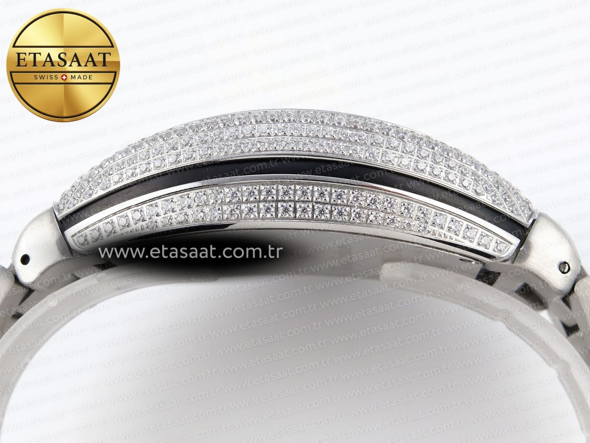 Franck Muller Vanguard SS Full Diamond Black Dial on Diamonds A2824 - Görsel 14