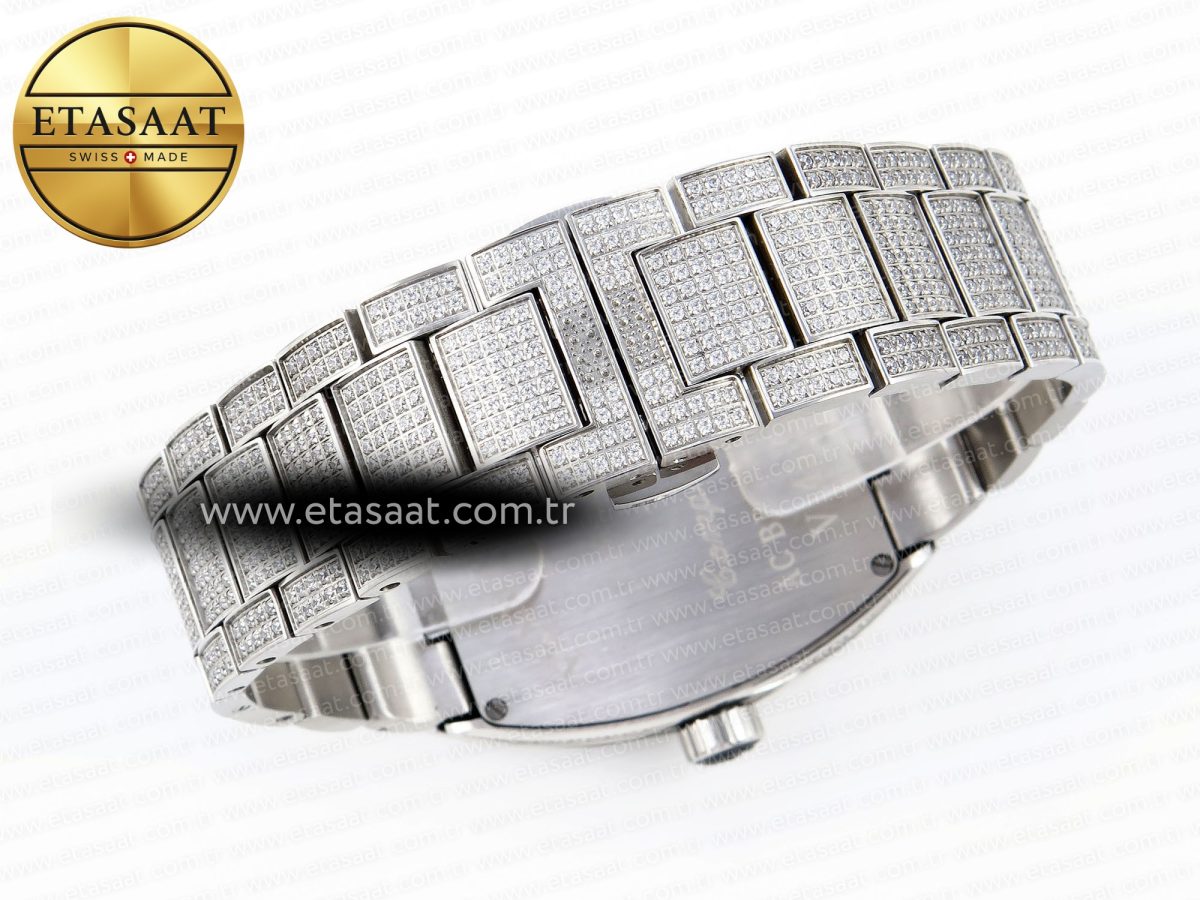 Franck Muller Vanguard SS Full Diamond Black Dial on Diamonds A2824 - Görsel 16