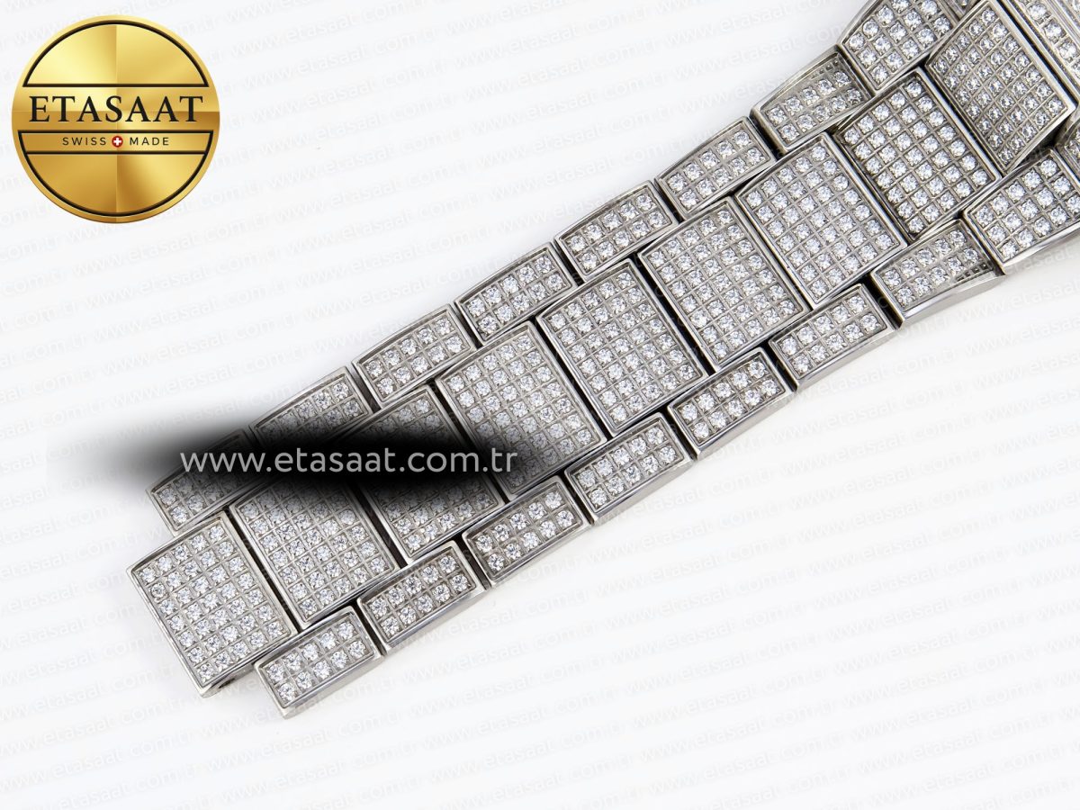 Franck Muller Vanguard SS Full Diamond Black Dial on Diamonds A2824 - Görsel 23