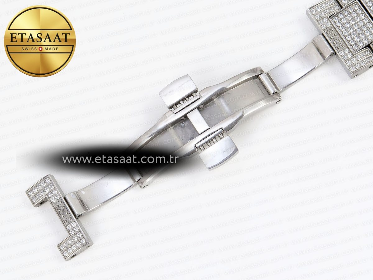 Franck Muller Vanguard SS Full Diamond Black Dial on Diamonds A2824 - Görsel 24