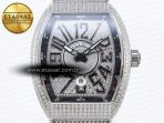 Franck Muller Vanguard SS Full Diamond Black Dial on Diamonds A2824 - Görsel 4
