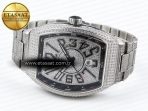 Franck Muller Vanguard SS Full Diamond Black Dial on Diamonds A2824 - Görsel 7