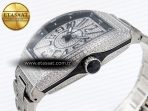 Franck Muller Vanguard SS Full Diamond Black Dial on Diamonds A2824 - Görsel 8