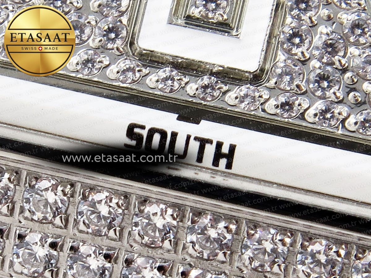Franck Muller Vanguard SS Full Diamond White Dial on Diamonds A2824 - Görsel 12