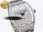 Franck Muller Vanguard SS Full Diamond White Dial on Diamonds A2824 - Görsel 5