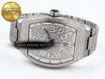 Franck Muller Vanguard SS Full Diamond White Dial on Diamonds A2824 - Görsel 6