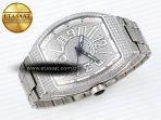 Franck Muller Vanguard SS Full Diamond White Dial on Diamonds A2824 - Görsel 7
