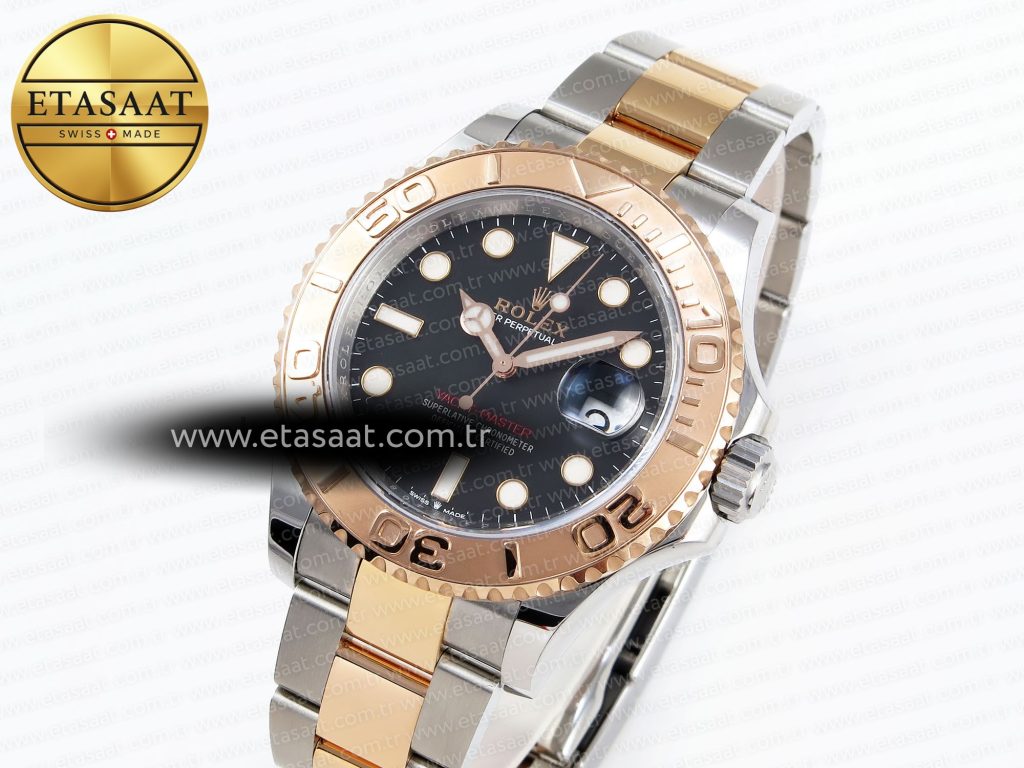 yacht master 126621 40mm rg ss black dial cs vr32352