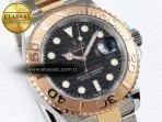 yacht master 126621 40mm rg ss black dial cs vr32355