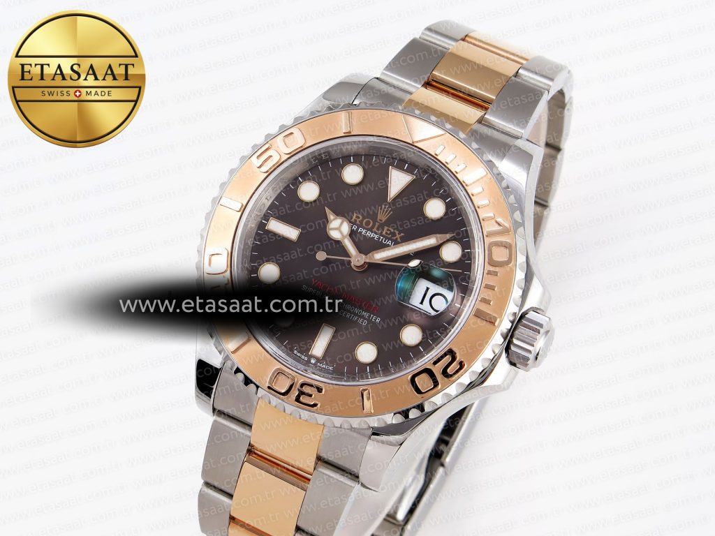 yacht master 126621 ss rg 904l steel vsf 11 best edition brown dial on ss rg bracelet1