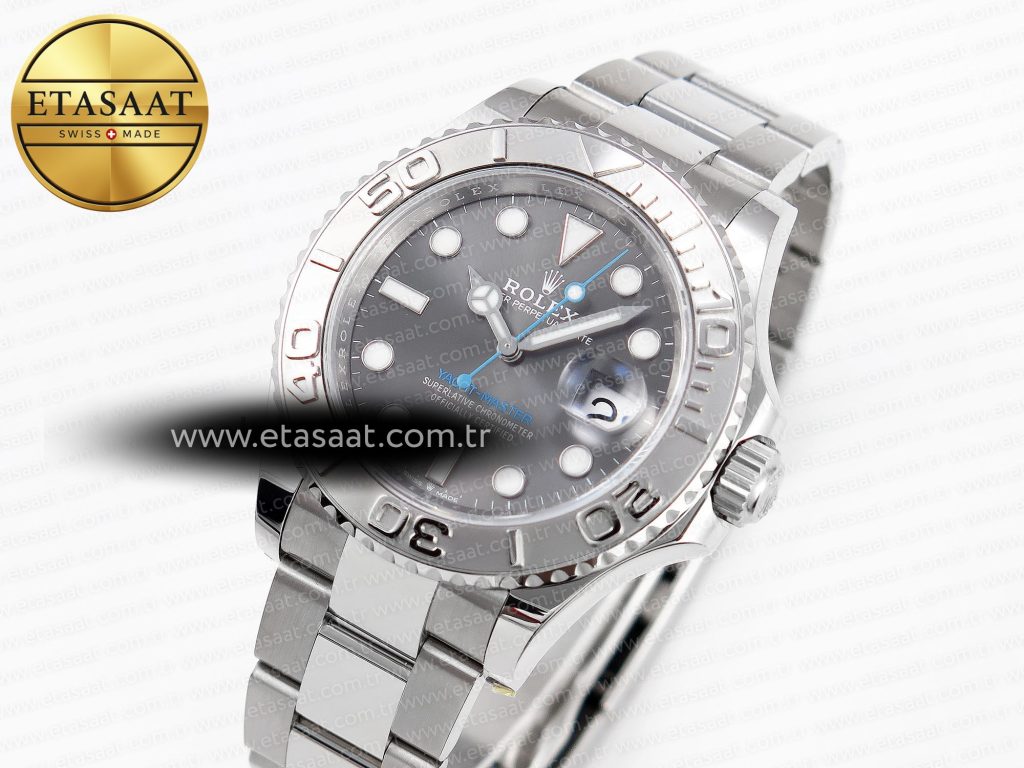yacht master 126622 904l steel csf 11 best edition gray dial on ss bracelet vr32351
