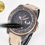 Rolex GMT Carbon Best Edition Black Carbon Dial Markers on Beige Nylon Strap SA3186