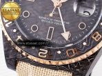 Rolex GMT Carbon Best Edition Black Carbon Dial Markers on Beige Nylon Strap SA3186 - Görsel 13