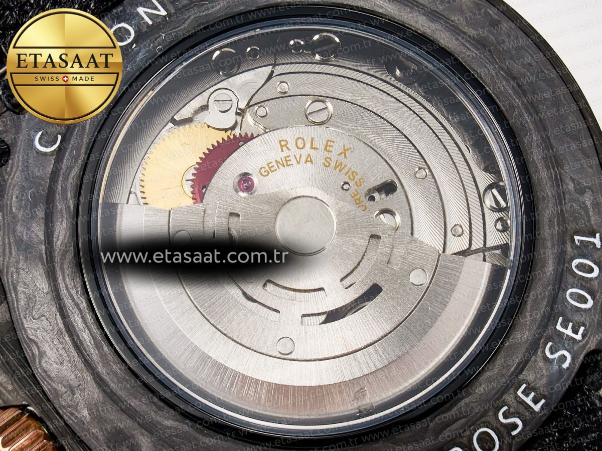 Rolex GMT Carbon Best Edition Black Carbon Dial Markers on Beige Nylon Strap SA3186 - Görsel 19