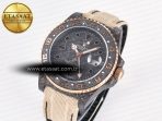 Rolex GMT Carbon Best Edition Black Carbon Dial Markers on Beige Nylon Strap SA3186 - Görsel 2