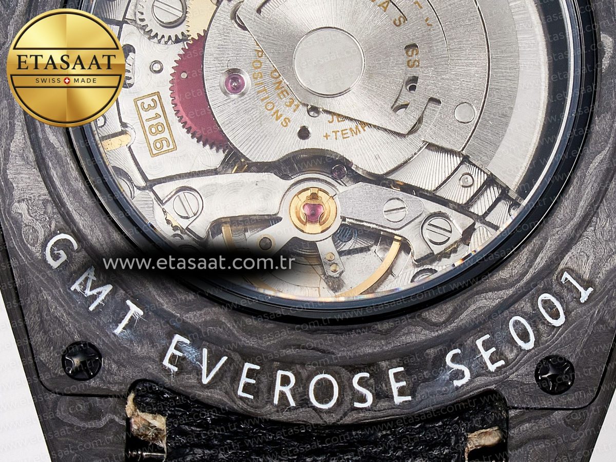 Rolex GMT Carbon Best Edition Black Carbon Dial Markers on Beige Nylon Strap SA3186 - Görsel 20