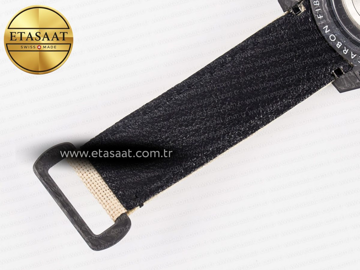 Rolex GMT Carbon Best Edition Black Carbon Dial Markers on Beige Nylon Strap SA3186 - Görsel 24