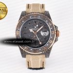 Rolex GMT Karbon Siyah Kadran İndeks Bej SA3186 Eta Saat - Görsel 3 - 1:1 Süper Klon Saat